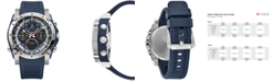Bulova Men's Chronograph Precisionist Blue Rubber Strap Watch 46.5mm